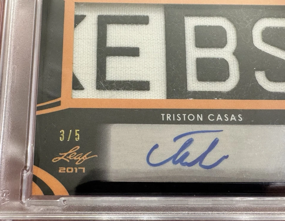 2017 Leaf Perfect Game All-American Classic ORANGE #/5 Triston Casas Patch Auto - Image 2 of 3