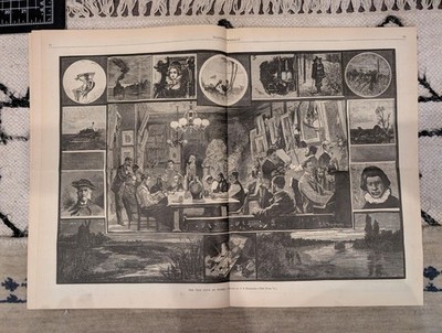 1880 Harpers Weekly   Nast Exodusters, Whale in Charleston Harbor   Jan 31