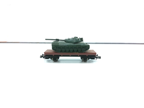 Lima Spur N Flachwagen mit Panzer  Ladung  - ohne OVP #7540 | Zustand: Gebraucht