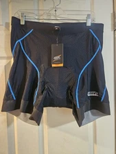 Souke Sports Men's Cycling Shorts:  Padded: BLACK: NEW WITH TAGS: SIZE 4XL