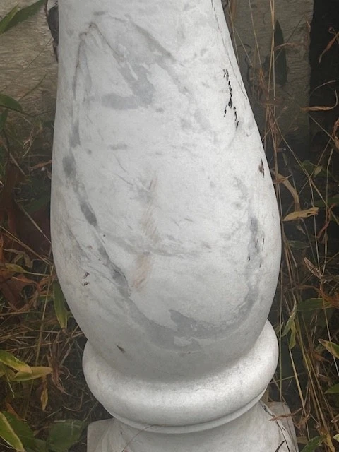 Anitque White Marble Balster/Spindle from a Railing.36" - Image 2 of 4