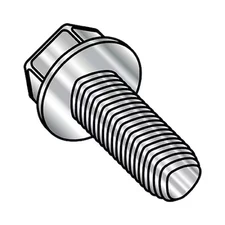 #10-24 x 1/2 in Hex Hex Machine Screw, Plain Steel, 3000 PK, 1008RW410