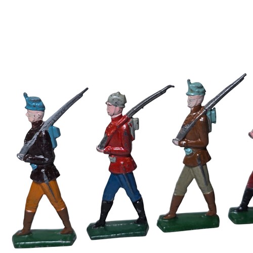 Juego de modelos militares antiguos de soldados de juguete caseros de colección fundido en casa - Imagen 8 de 16