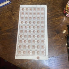 Hong Kong KGVI 1c Pale Brown Block of SIXTY U/M