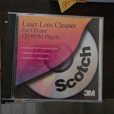 Scotch 3M Laser Lens Cleaner CD-ROM Player Audio Video Maintenance Accessory