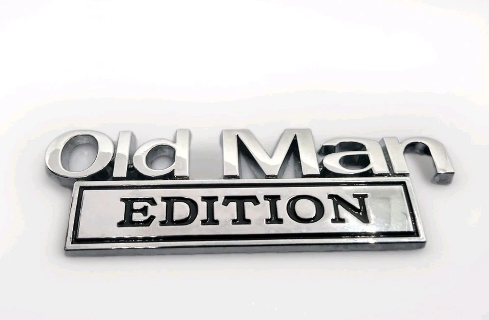3D Old Man Edition Emblem Aufkleber Metall Logo Sticker Auto KFZ Rentner Tuning - Bild 4 von 4