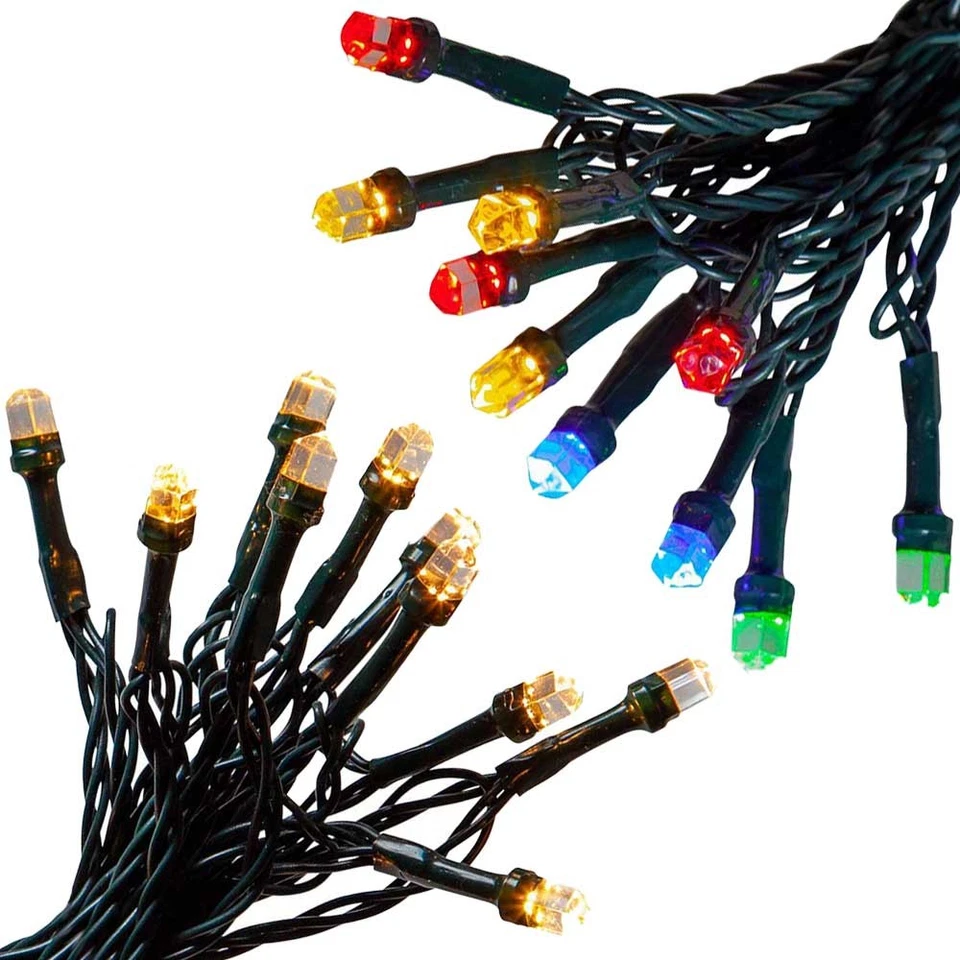 NCC-LICHT Catena Luminosa LED per Esterno e Interno IP44 200 LED 15 metri Timer Decorazione Natalizia