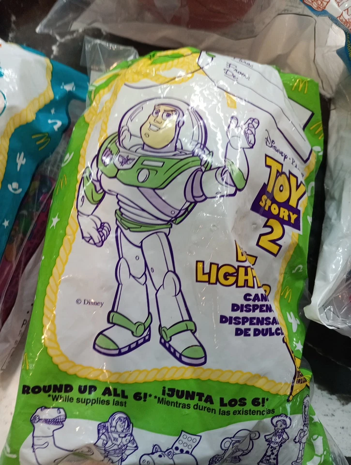 Lote de 6 dispensadores de caramelos Disney Toy Story 1999 McDonalds envío gratuito T519 Foto 3 de 4