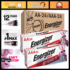 48 Count AA AAA Battery Combo Pack - 24 Max Double A 24 Max Triple A Batteri