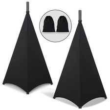 Speaker Stand Cover 360 Degree Cover Two Pack Black with Free Travel Bag