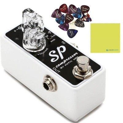 Xotic SP Compressor Guitar Effects Pedal +15dB of Boost Bundle w/ 12x Fender ...