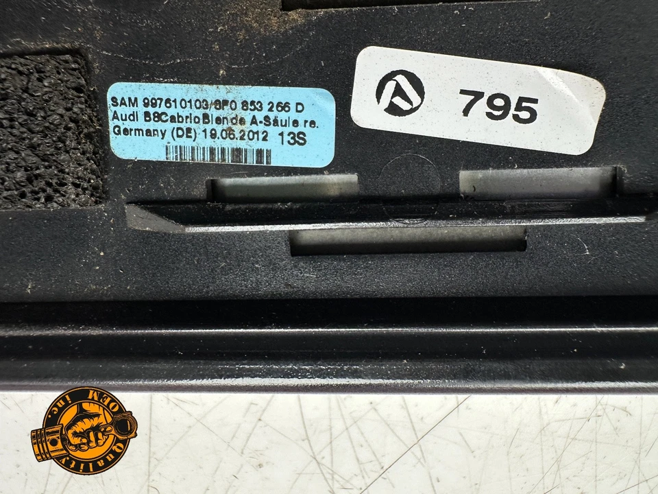 AUDI A5 S5 2010-2017 CONVERTIBLE DELANTERO DERECHO UN PILAR PARABRISAS MOLDURA OE Foto 2 de 4