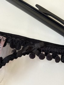 NWT Agent Provocateur BOBBIE Thong Black 3 M Medium Boudoir Vamp Luxury Girly