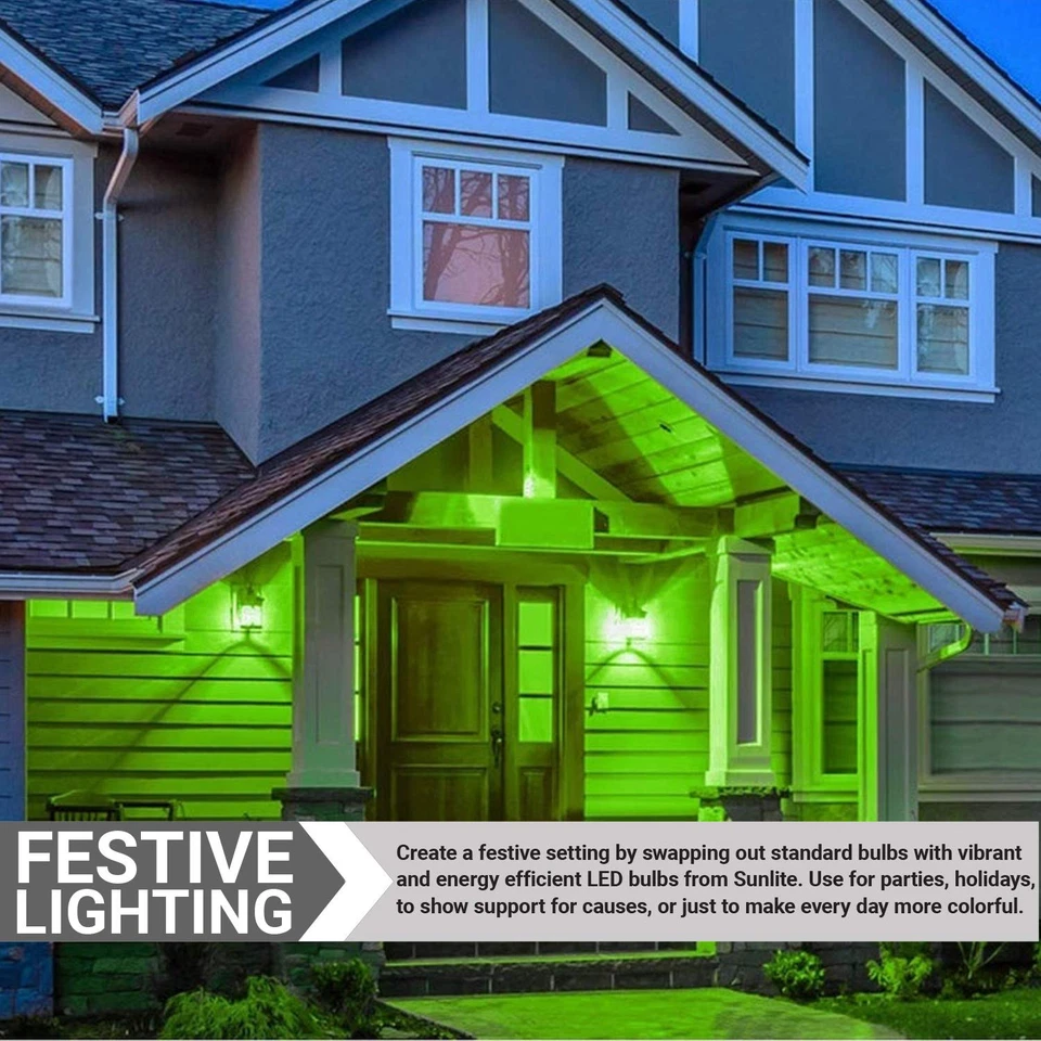 Sunlite A19 LED Colored Light Bulb E26 Medium Base 3W 25000 Hour Life - Image 4 of 4