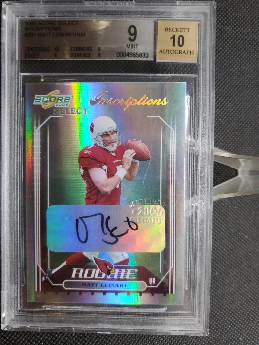 Matt Leinart Score Select Inscriptions #331 Inscriptions