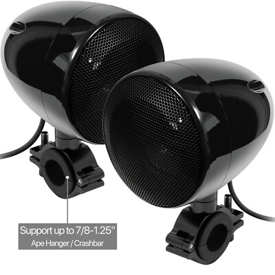 Motorcycle Speaker For Ip54 Waterproof Black MercadoLivre