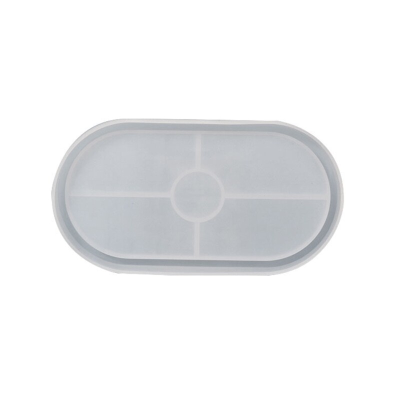 Oval Epoxy Resin Mold for DIY Coaster Tray and Craft Projects
