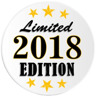 Limited Edition 2018 - Circle Sticker Decal 3 Inch - Birthday Birth Year Age