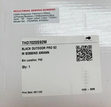 Black prewound bobbins size m 90tex Polyester 1 Gross/box