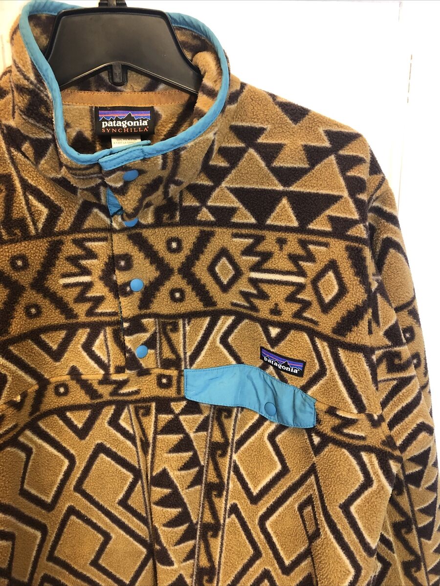70. Patagonia Vtg 90s Printed Snap T Fleece Pullover Men's S 70. Patagonia Vtg 90s Printed Snap T Fleece Pullover Men's S