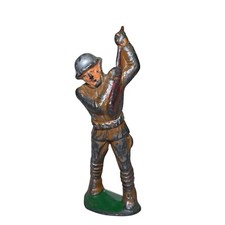 M64 Manoil Toy Soldier Butting with Rifle Antique Vintage Dimestore Military