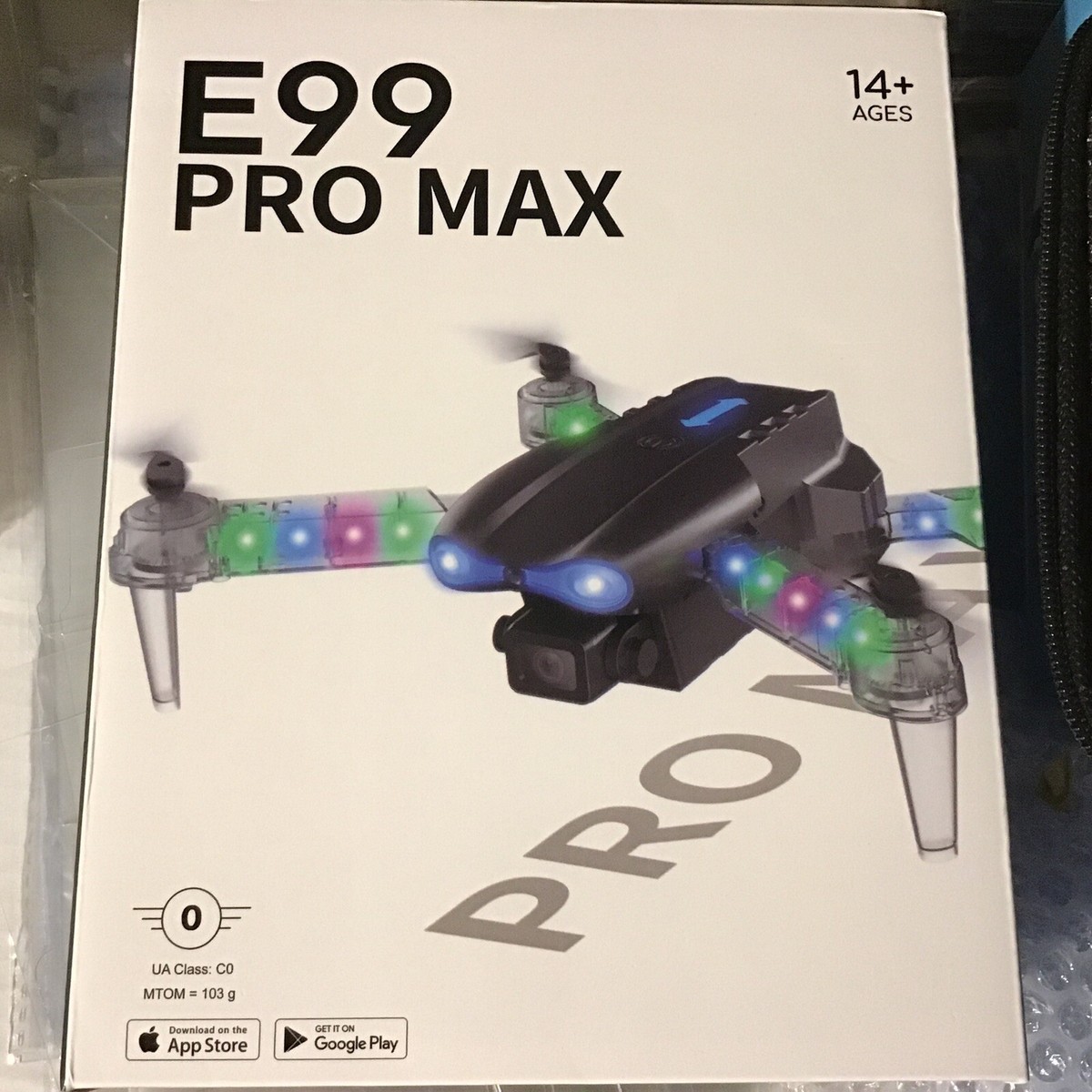 E99 PRO MAX DRONE, USB Charger, WIFI, Color Lights, 360 Rolling