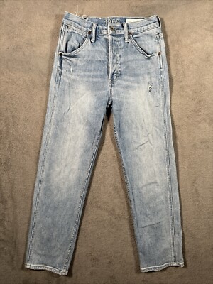 GAP Jeans Womens 0 / 25R Light Blue Wide Straight Leg Back Cinch 25x27  90s 1969