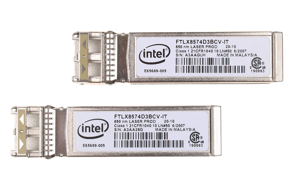 2x Intel Finisar 10 GbE SFP+ Transceiver // FTLX8574D3BCV-IT - Bild 2 von 4