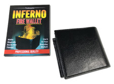PRO INFERNO FIRE WALLET Deluxe Leather Bar Magic Trick Flame Flaming Hot Money