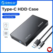 ORICO 3.5" SATA USB 3.0 Hard Drive Disk HDD SSD Enclosure External Laptop Case
