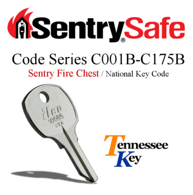 Sentry Safe & Fire Box keys / Select your key code  / Series C001B-C175B