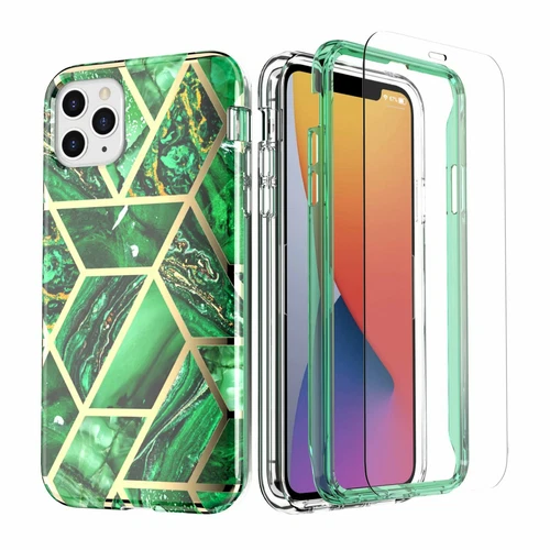 Full Body Marble Phone Back Case Cover For iPhone 8 Plus 11 Pro 12 13 14 Mini XR - Picture 13 of 18