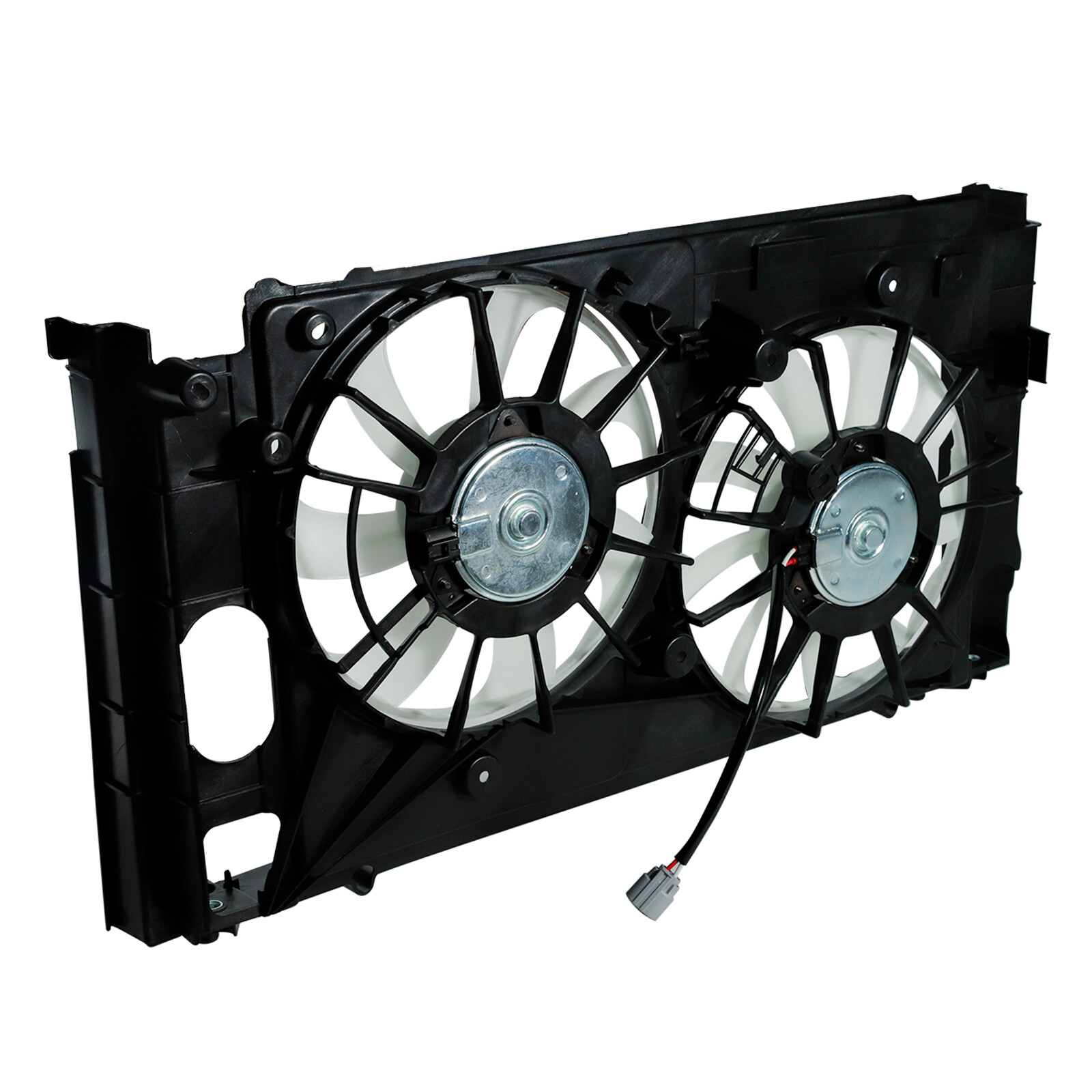 Dual AC Condenser Radiator Cooling Fan Fit 2010-2018 Toyota Prius Lexus ...