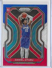 2020-21 Panini Prizm Daniel Oturu Red White & Blue Prizm Rookie Card #279 RC
