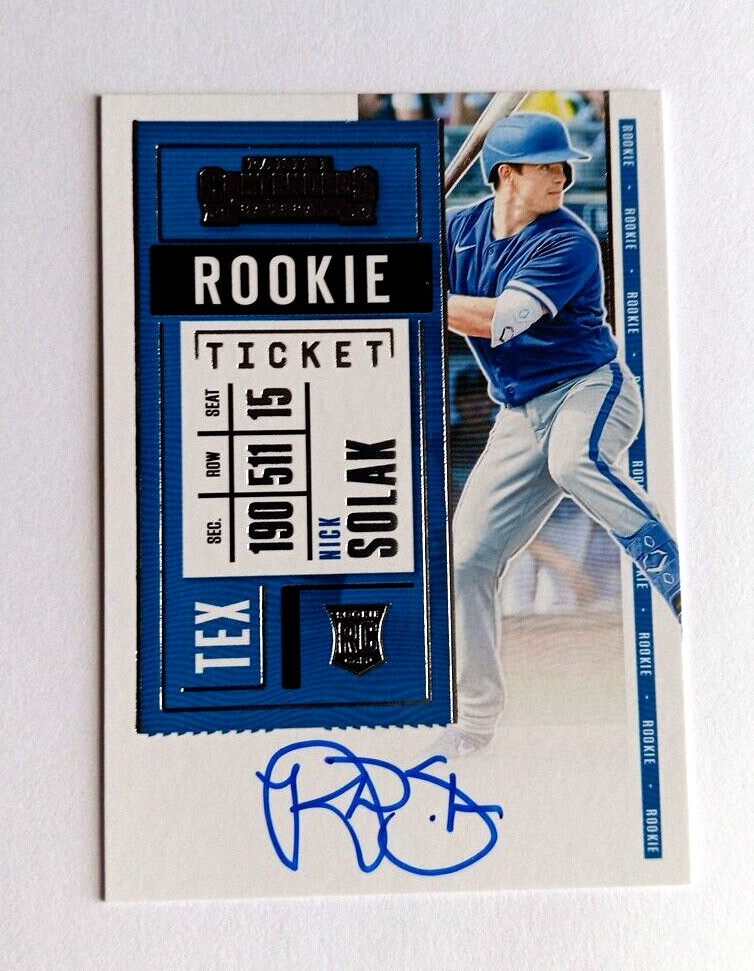 2020 Panini Contenders Rookie Ticket Autograph #118, Nick Solak