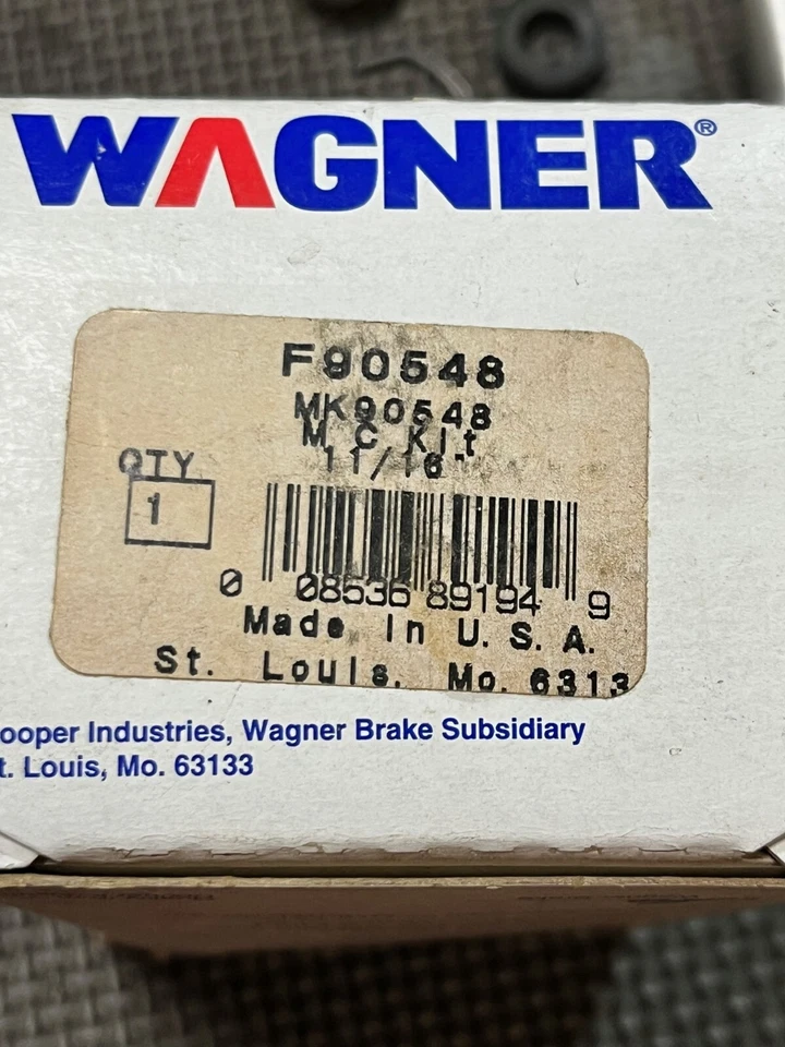 Lote de 2 Wagner F90548 / Kit de reparación de cilindro maestro de freno para VW tipo 1 1965-69 Foto 3 de 3