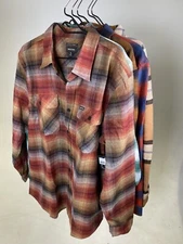 Brixton BOWERY L/S Flannel Sizes M, L, XL, XXL - Various Colors - New!