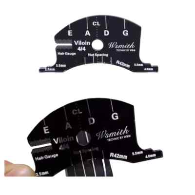 Violin Bridge Nut Shaping Tool String Spacing Marker & Bow RE-HAIR Gauge