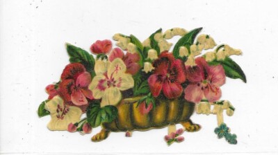 (42) OBLATEN GLANZBILD  -    9 cm  um 1885