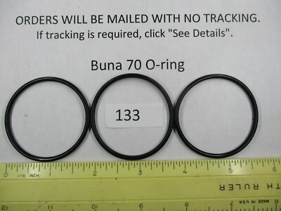 133 O-ring. 1-13/16'' ID x 2'' OD x 3/32'' thick. Buna-70.    Quan 3.
