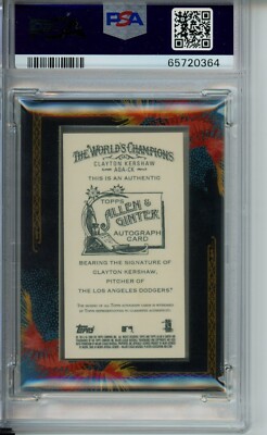 2009 Topps Allen & Ginter Clayton Kershaw Autograph #AGACK PSA 7 