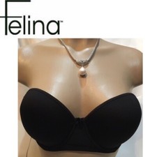 Felina Black Convertible Strapless Contour Bra 36B Style 90775 New NWT