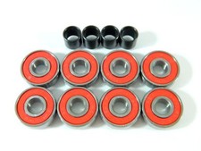 Cal 7 ABEC-7 Skateboard Longboard Roller Skate Bearings 8 pieces 4 Spacers
