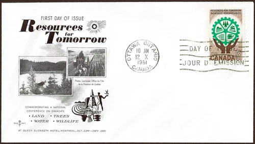 Canada    #395    "HANDS & COGWHEEL"    Fine New  1961 Rosecraft Cover