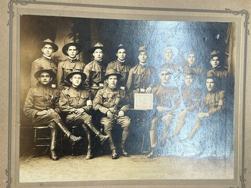 ¿Foto de infantería del ejército de la Primera Guerra Mundial? Soldiers Toledo Ohio 10" X 12" E.J. Mikolajczyk - Imagen 5 de 5
