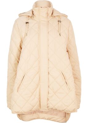 Wattierte Jacke mit Diamant-Steppung Gr 40 Latte Macchiato Damenjacke Mantel Neu