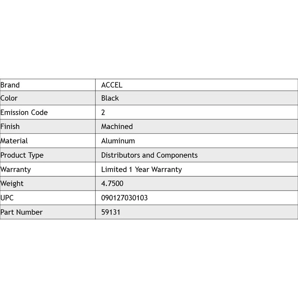 Distribuidor de rendimiento Accel negro tapa pequeña HEI para Chevy V8 con bobina externa Foto 4 de 4