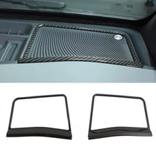 Carbon Fiber Dash A Pillar Horn Speaker Cover Ring Trim For Ford Bronco 2021+ 