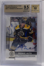 2017-18 OPEECHEE  PLATINUM JAKOB FORSBACKA-KARLSSON ROOKIE AUTO RAINBOW BGS 9.5