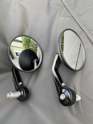 Motorrad Lenkradspiegel Lenkerspiegel Lenkerspiegel Schwarz Matt Rund